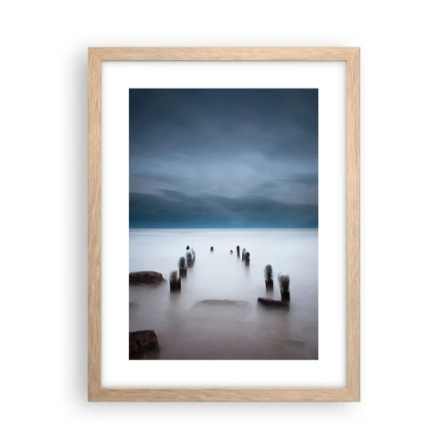 Plakat w ramie jasny dąb - Zamyślone jezioro - 30x40 cm