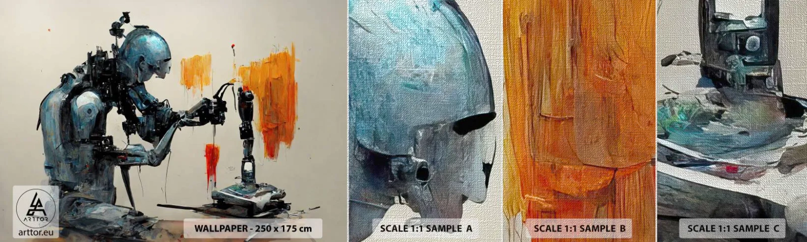 Fototapeta Próbka Premium Canvas - Już jutro… - Artysta, Sztuczna Inteligencja, Robot - 100x30 cm