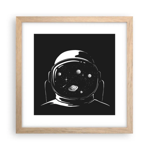 Plakat w ramie jasny dąb - Niezły widok - 30x30 cm