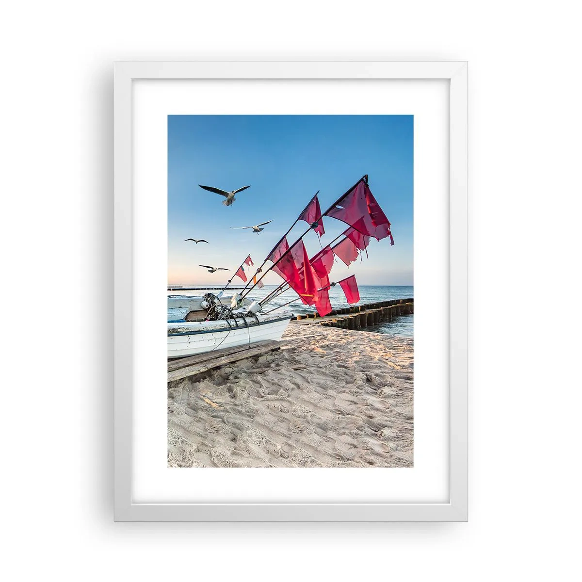 Plakat w białej ramie - Zasłużony odpoczynek - 30x40 cm