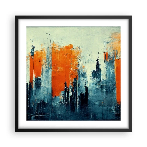 Plakat w czarnej ramie - Pejzaż nowoczesny - 50x50 cm