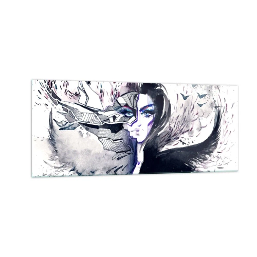 Obraz na szkle - Demoniczna i piękna - 100x40 cm