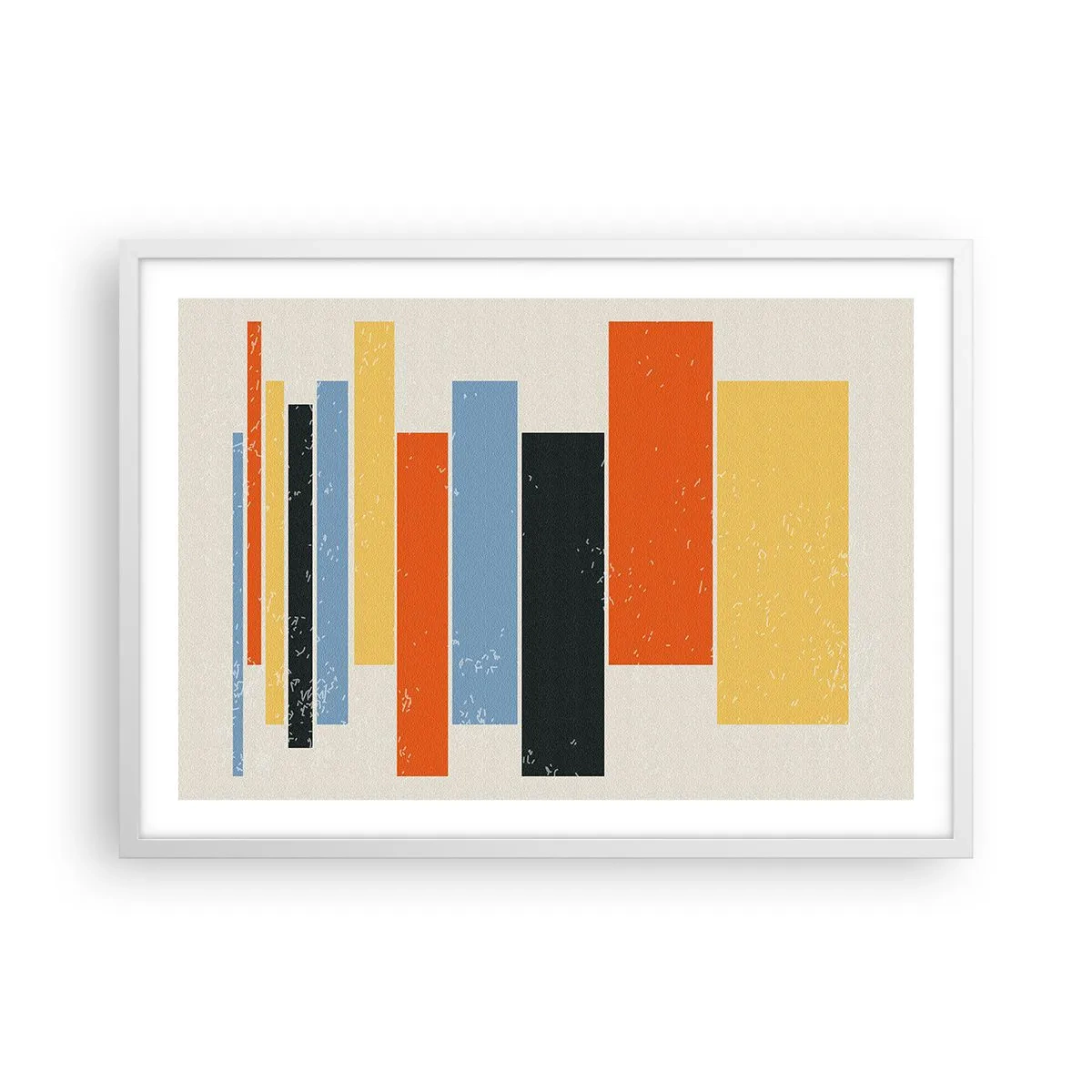 Plakat w białej ramie - Zapis muzyki - 70x50 cm