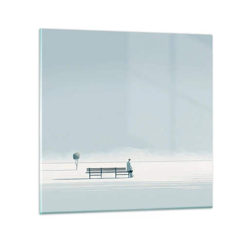 Obraz na szkle - Tak, czekam. - 40x40 cm