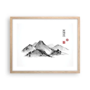 Plakat w ramie jasny dąb - Za dalą dal - 50x40 cm