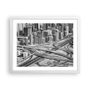 Plakat w białej ramie - Dubaj – miasto niemożliwe - 50x40 cm