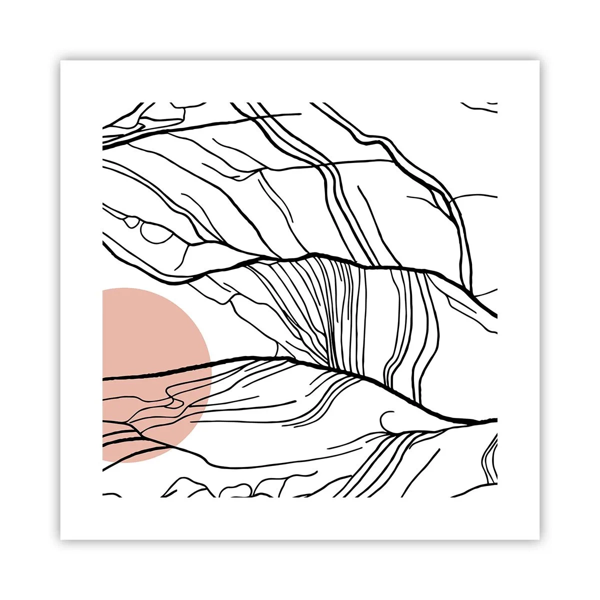 Plakat - W sieci gałązek - 40x40 cm