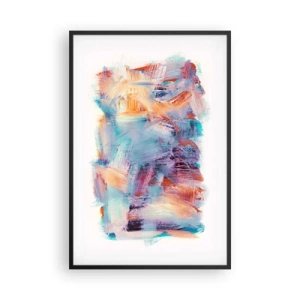 Plakat w czarnej ramie - Kolorowy bałagan - 61x91 cm