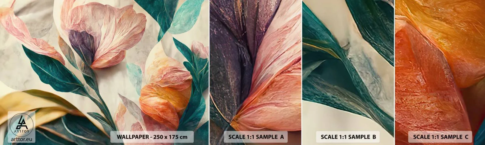 Fototapeta Próbka Standard Eco - Kwiaty wysp południowych - Kwiaty, Vintage, Botanika - 100x30 cm