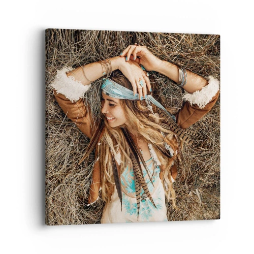 Obraz na płótnie - W drodze do lata miłości - 40x40 cm