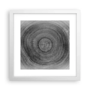 Plakat w białej ramie - Znak czasu - 30x30 cm