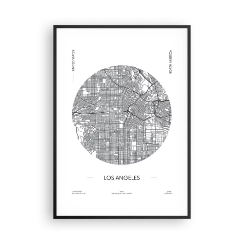 Plakat w czarnej ramie - Anatomia Los Angeles - 70x100 cm