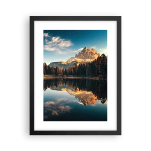 Plakat w czarnej ramie - Pejzaż podwójny - 30x40 cm