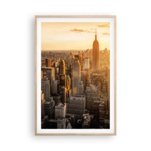 Plakat w ramie jasny dąb - Rosnąc w słońcu - 61x91 cm