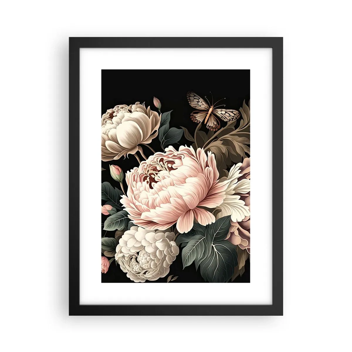 Plakat w czarnej ramie - W barokowym stylu - 30x40 cm