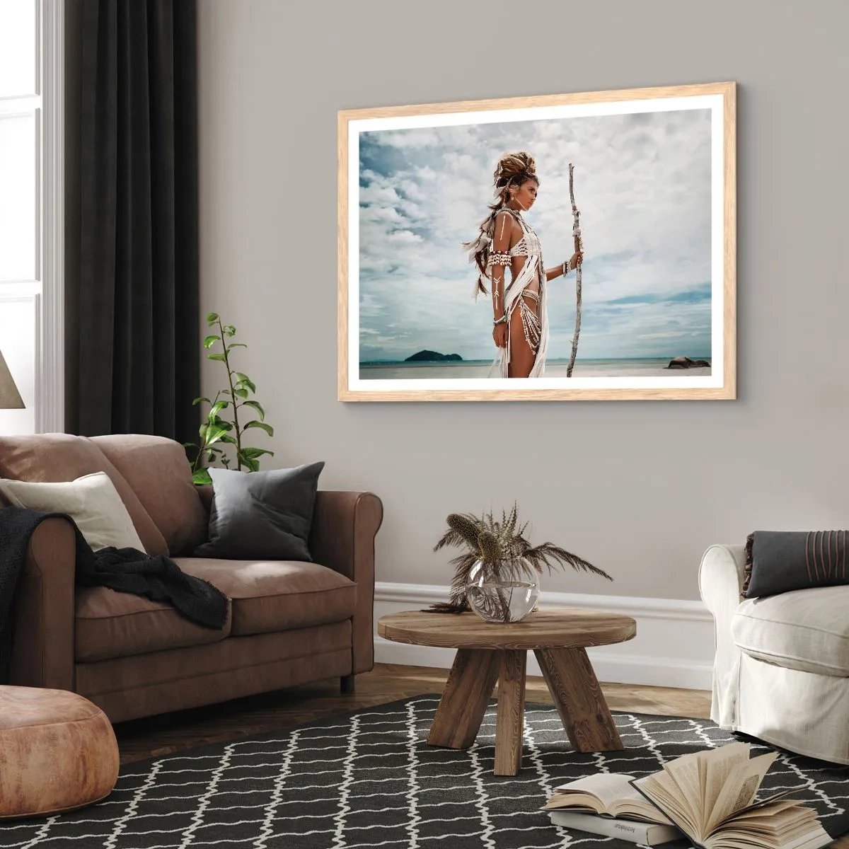 Plakat w ramie jasny dąb - Królowa tropików - 40x30 cm