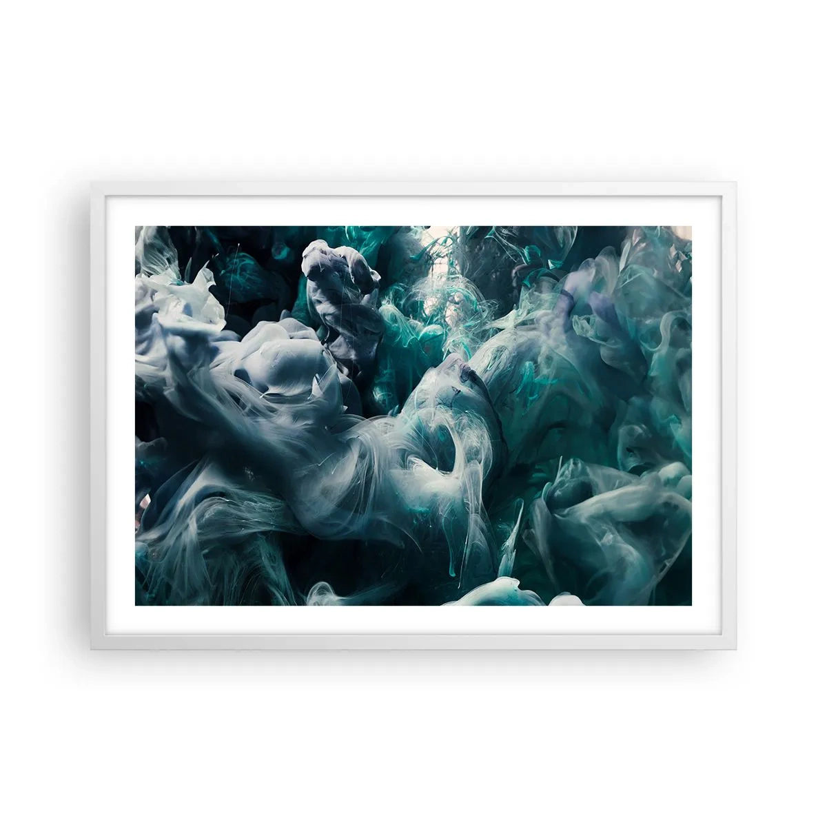 Plakat w białej ramie - Ruch koloru - 70x50 cm