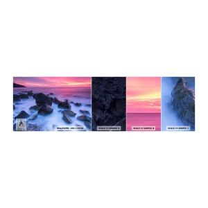 Fototapeta Próbka Samoprzylepna Deluxe Sticker - Narodziny w blasku i mgle - Krajobraz, Ocean, Zachód Słońca - 100x30 cm