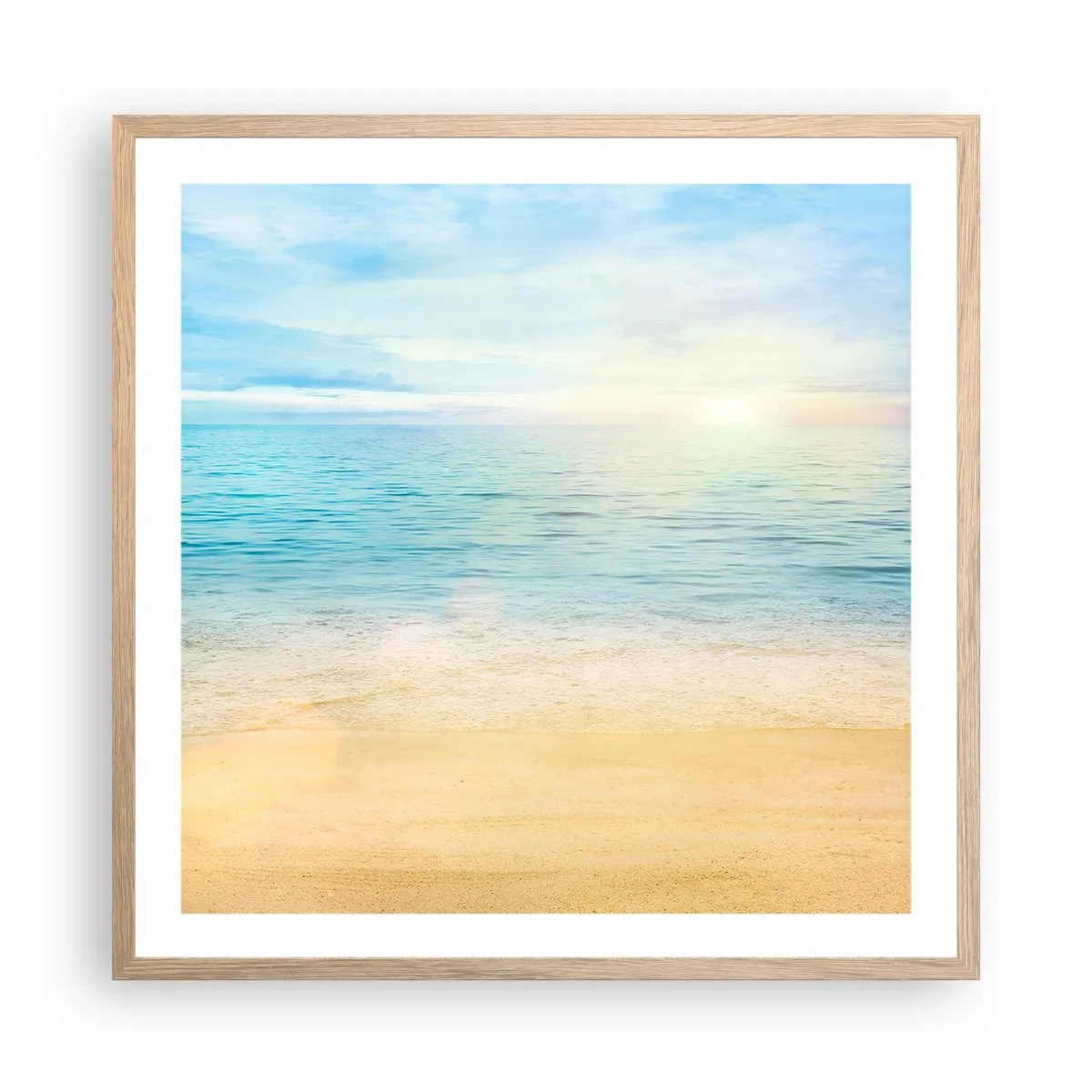 Plakat w ramie jasny dąb - Wielki błękit - 60x60 cm