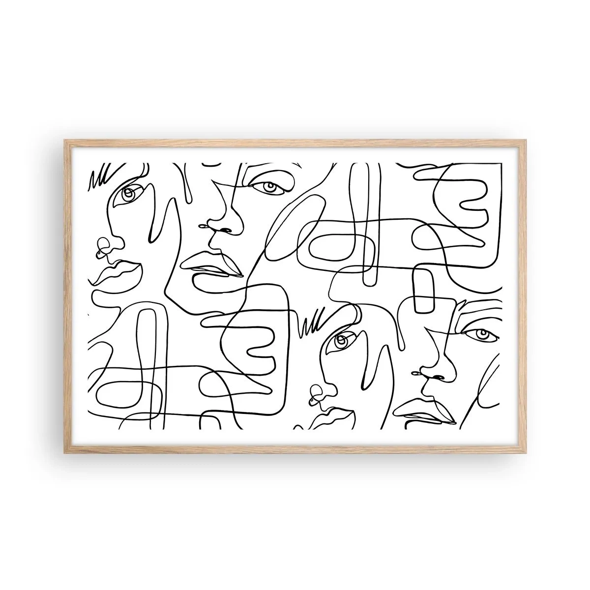 Plakat w ramie jasny dąb - W splątanych emocjach - 91x61 cm