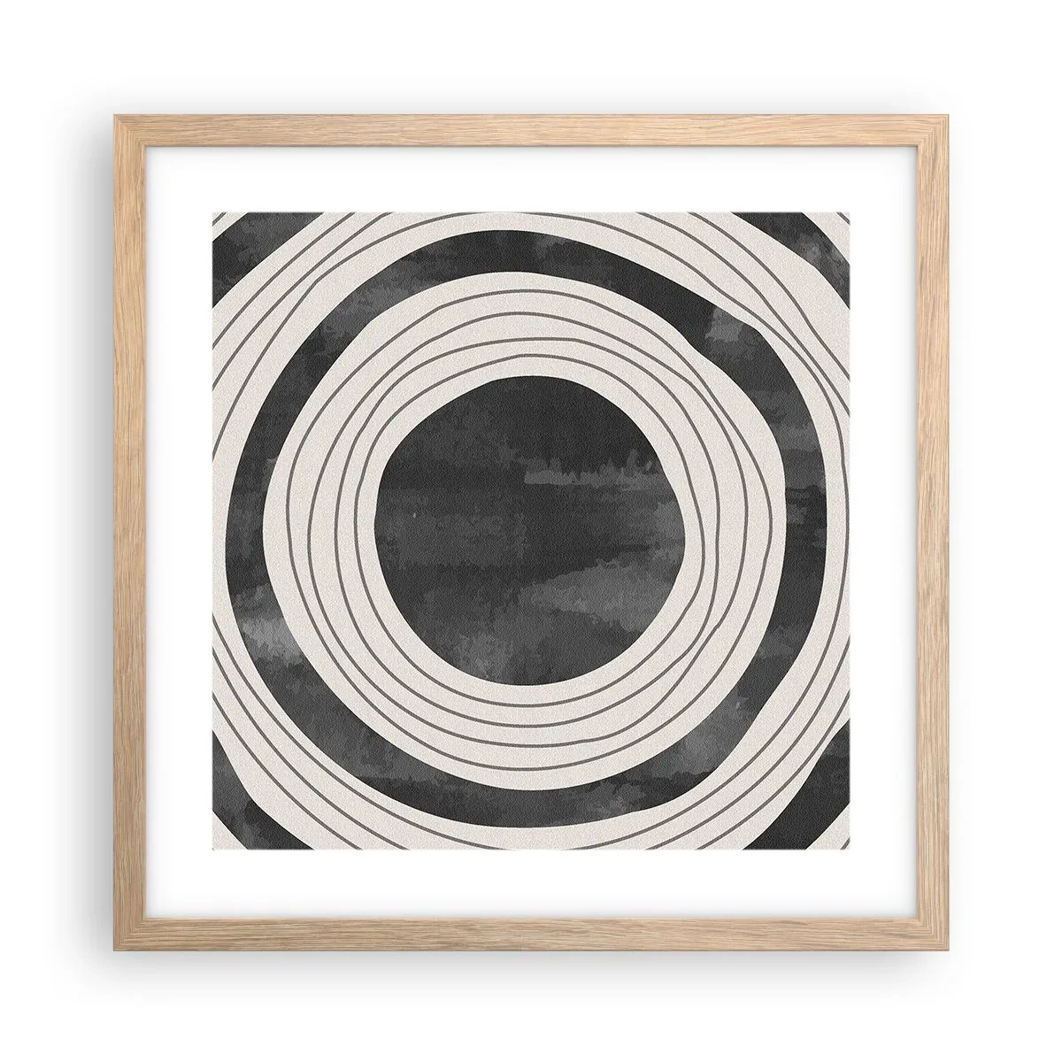 Plakat w ramie jasny dąb - W samo sedno - 40x40 cm