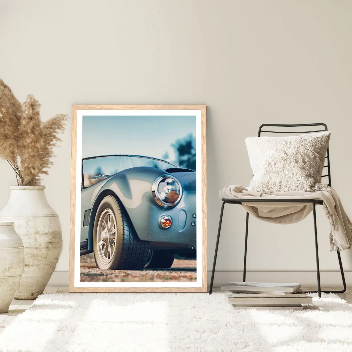 Plakat w ramie jasny dąb - Bo liczy się styl - 40x50 cm