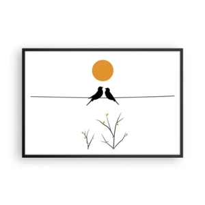 Plakat w czarnej ramie - Słowiczy wieczór - 91x61 cm