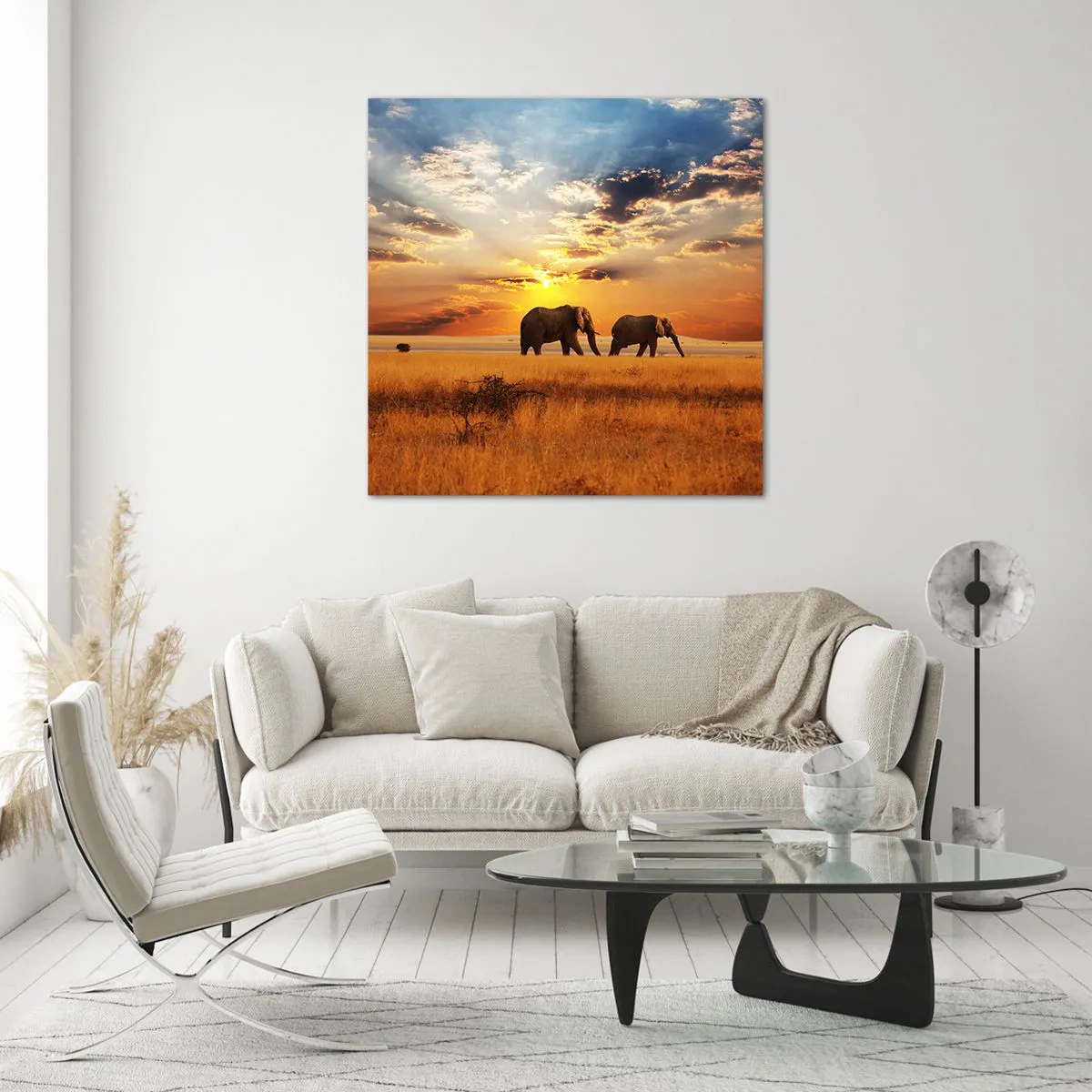 Obraz na szkle - Rodzinna przechadzka - 30x30 cm