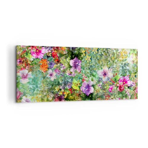 Obraz na płótnie - W kwiaty na zatracenie - 100x40 cm