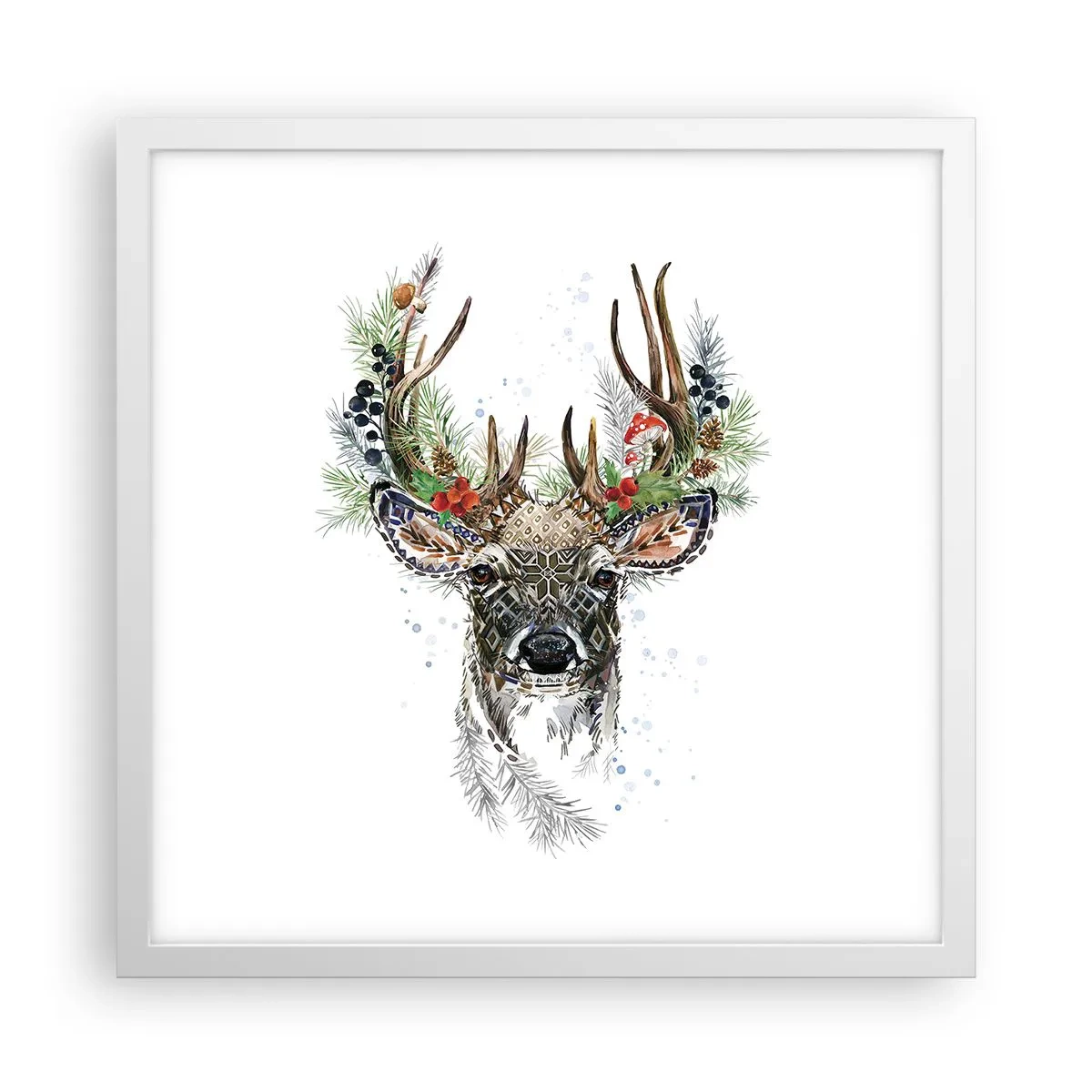 Plakat w białej ramie - W świątecznej szacie - 40x40 cm