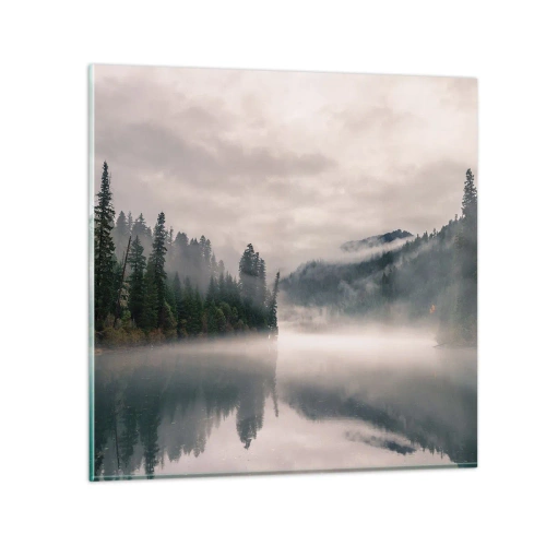 Obraz na szkle - W zadumie, we mgle - 60x60 cm