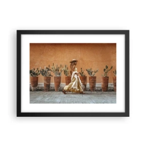 Plakat w czarnej ramie - W stylu hippie - 40x30 cm