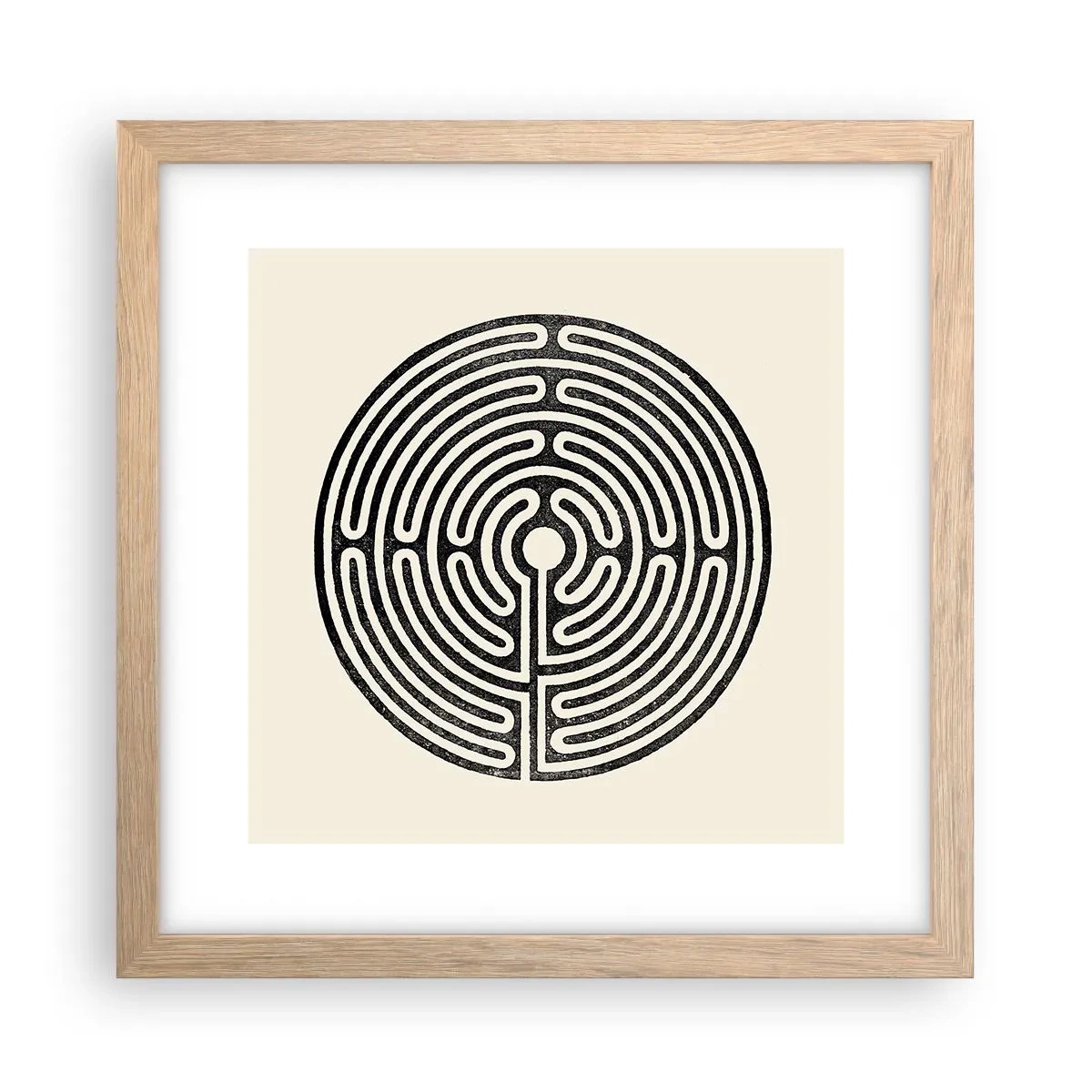 Plakat w ramie jasny dąb - Tajemniczy porządek - 30x30 cm