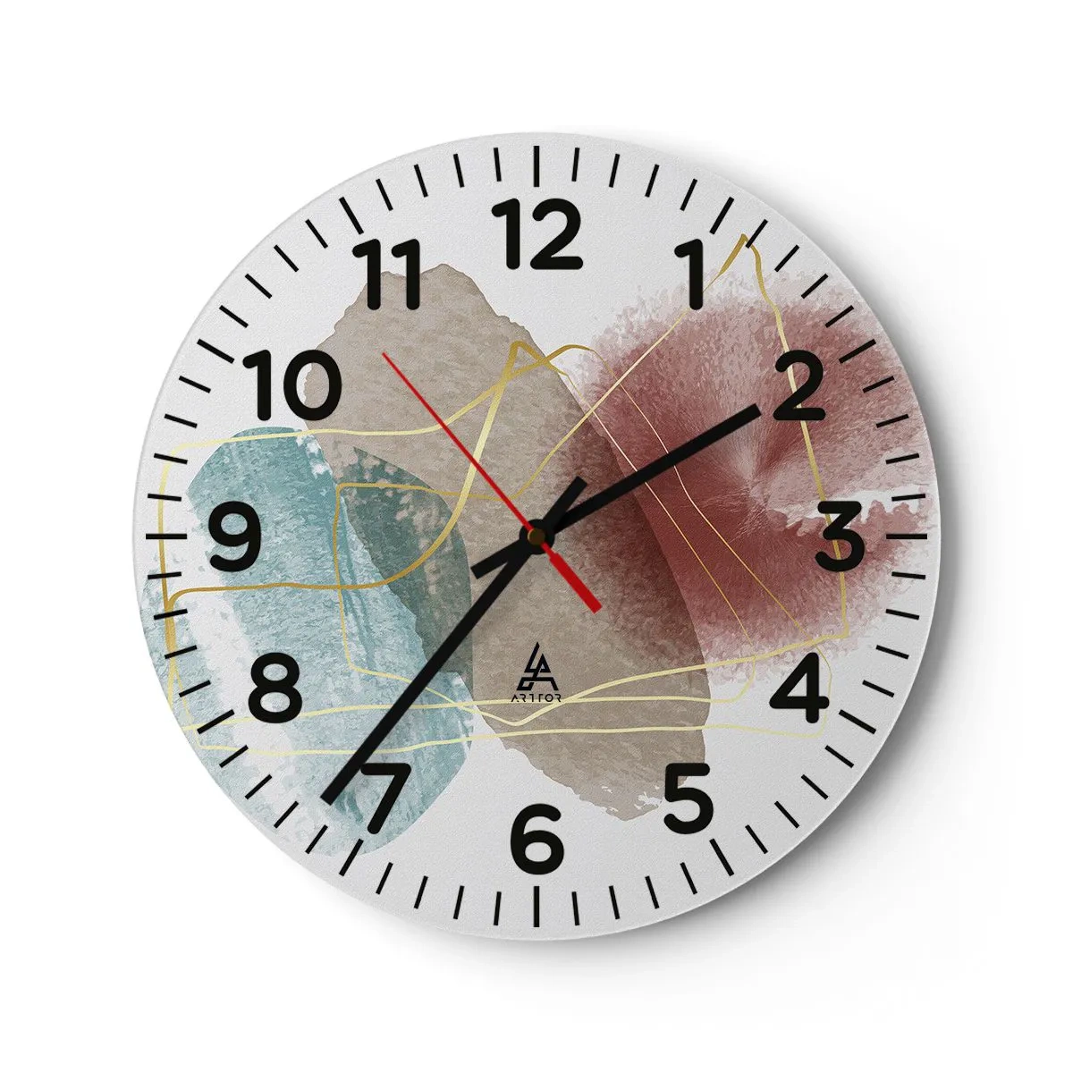 Zegar ścienny - Korale przestrzeni - 40x40 cm