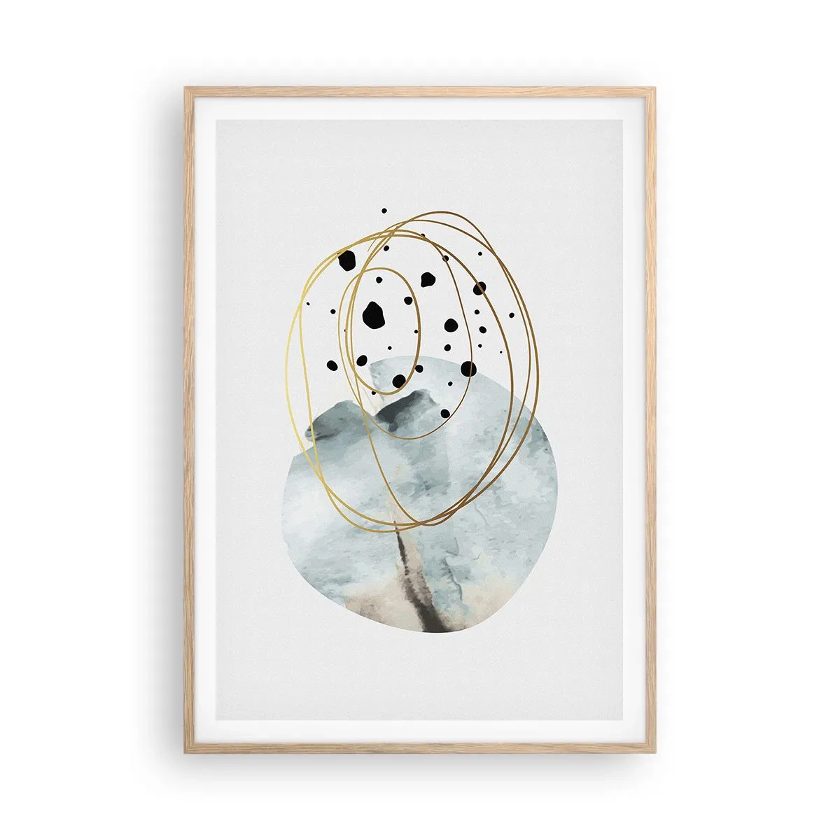 Plakat w ramie jasny dąb - W objęciach przestrzeni - 70x100 cm