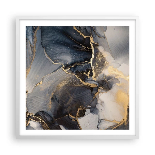 Plakat w białej ramie - Życie kamienia - 60x60 cm