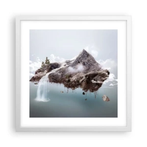 Plakat w białej ramie - Okiem surrealisty - 40x40 cm