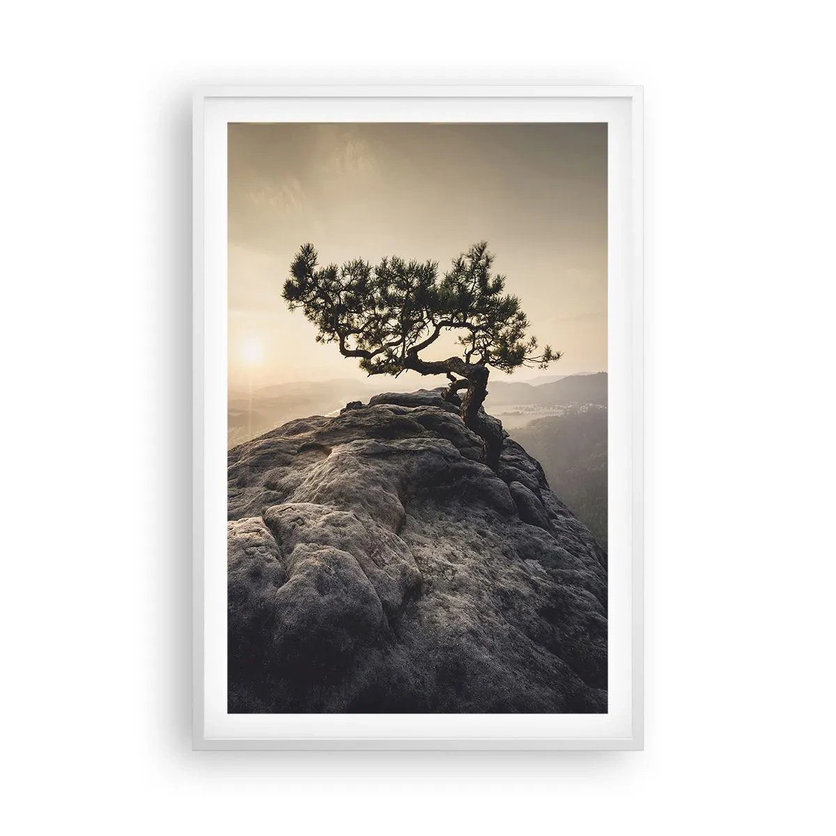 Plakat w białej ramie - Życie zawsze zwycięża - 61x91 cm