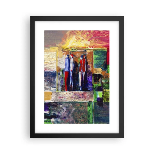 Plakat w czarnej ramie - Relacje i emocje - 30x40 cm