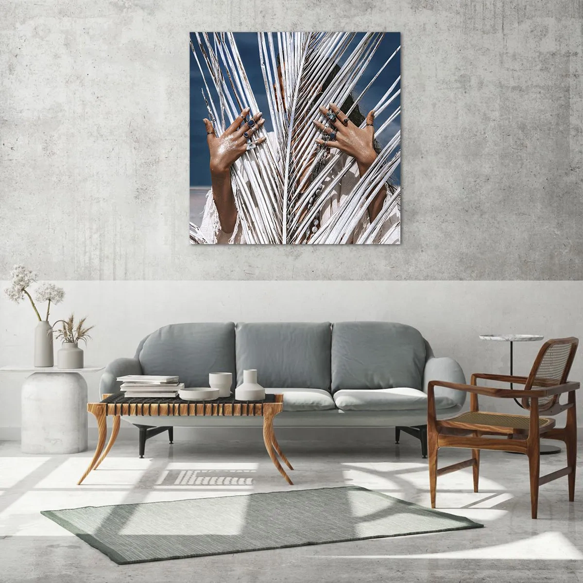 Obraz na szkle - Dziewczyna szamana? - 70x70 cm