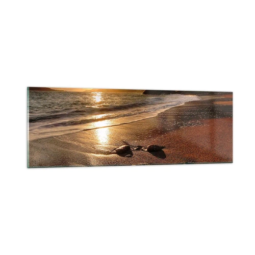 Obraz na szkle - Idź za słońcem ku wzgórzom - 90x30 cm