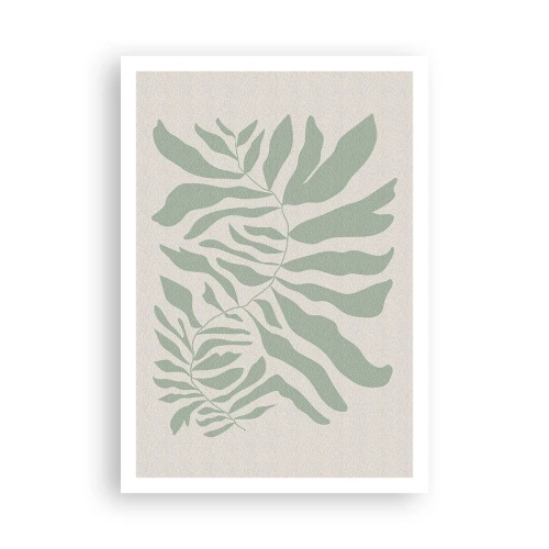 Plakat - Szmaragdowa gałązka - 70x100 cm