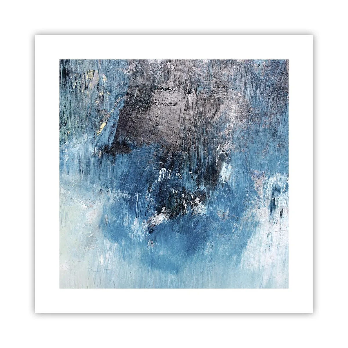 Plakat - Błękitna rapsodia - 40x40 cm
