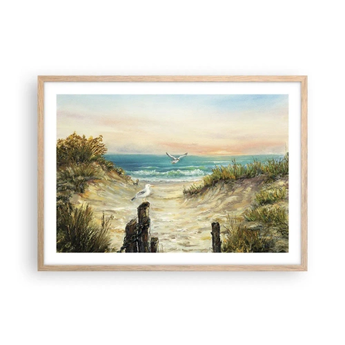 Plakat w ramie jasny dąb - Bezwietrzne zacisze - 70x50 cm