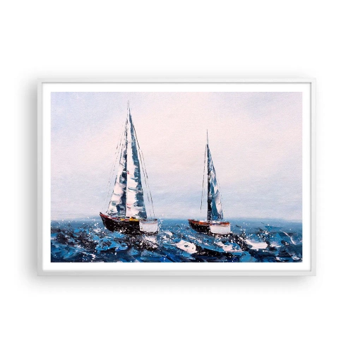 Plakat w białej ramie - Braterstwo wiatru - 100x70 cm
