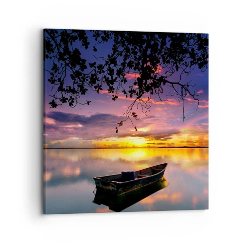 Obraz na płótnie - "Zdajesz się wisieć w środku niebokręga…" - 70x70 cm