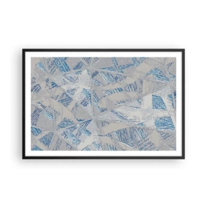Plakat w czarnej ramie - W szaroniebieskim labiryncie - 91x61 cm