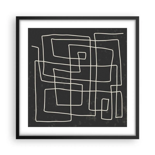 Plakat w czarnej ramie - Nie taki prosty - 50x50 cm