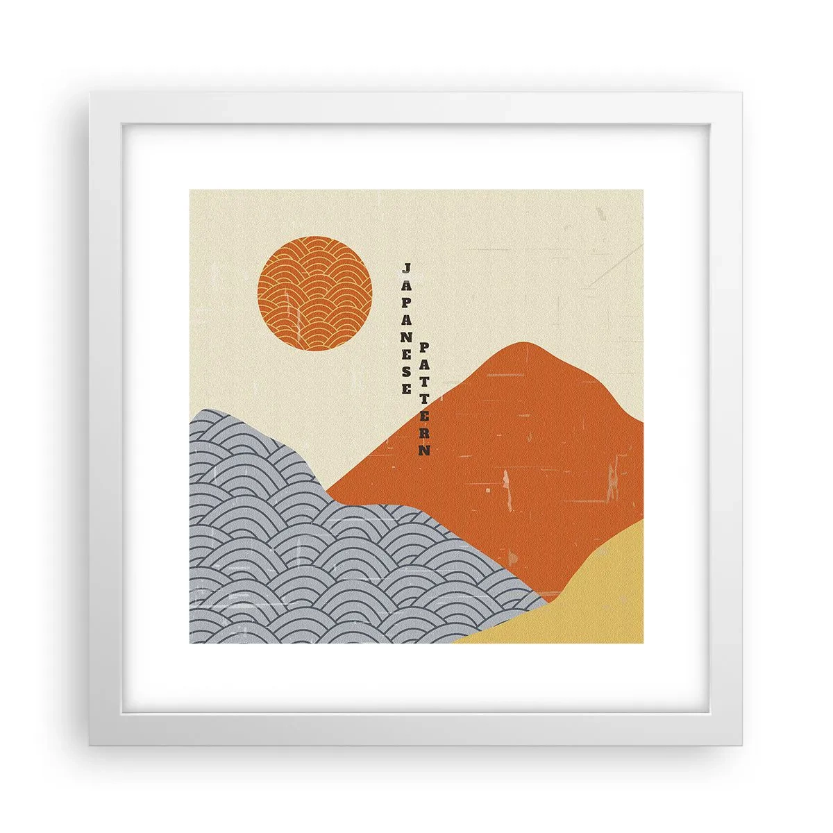 Plakat w białej ramie - W japońskim duchu - 30x30 cm