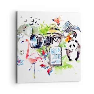 Obraz na płótnie - W obiektywie podróżnika - 70x70 cm